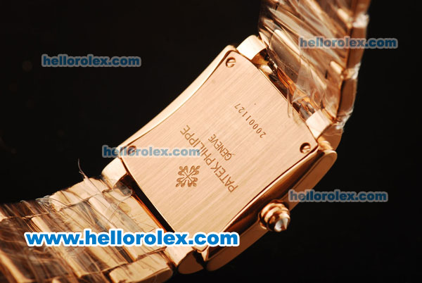 Patek Philippe Twenty-4 Swiss Quartz Movement Rose Gold and Diamond Case/ Dial/ Strap - Click Image to Close